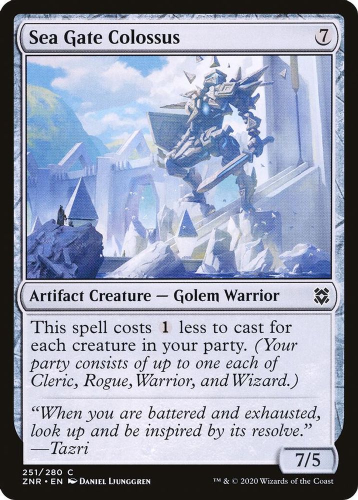 2020 Magic: The Gathering: Zendikar Rising (ZNR) - Sea Gate Colossus (#251, Common) (, Near Mint)