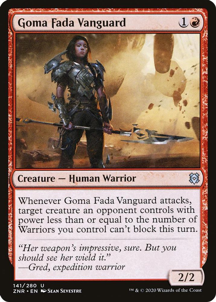 2020 Magic: The Gathering: Zendikar Rising (ZNR) - Goma Fada Vanguard (#141, Uncommon) (, Near Mint)