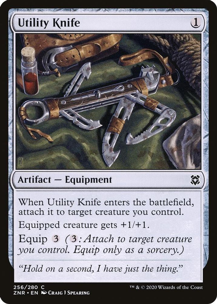 2020 Magic: The Gathering: Zendikar Rising (ZNR) - Utility Knife (#256, Common) (, Near Mint)