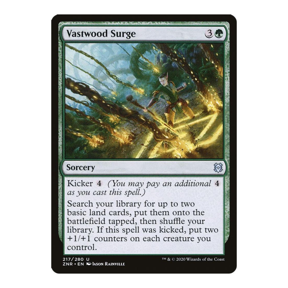 2020 Magic: The Gathering: Zendikar Rising (ZNR) - Vastwood Surge (#217, Uncommon) (, Near Mint)