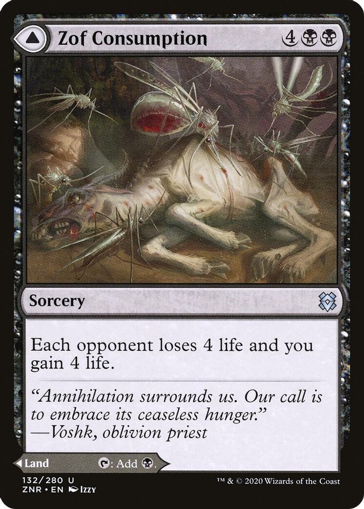 2020 Magic: The Gathering: Zendikar Rising (ZNR) - Zof Consumption (#132, Uncommon) (, Near Mint)
