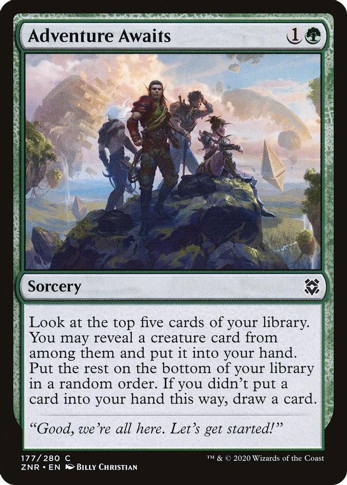 2020 Magic: The Gathering: Zendikar Rising (ZNR) - Adventure Awaits (#177, Common) (, Near Mint)