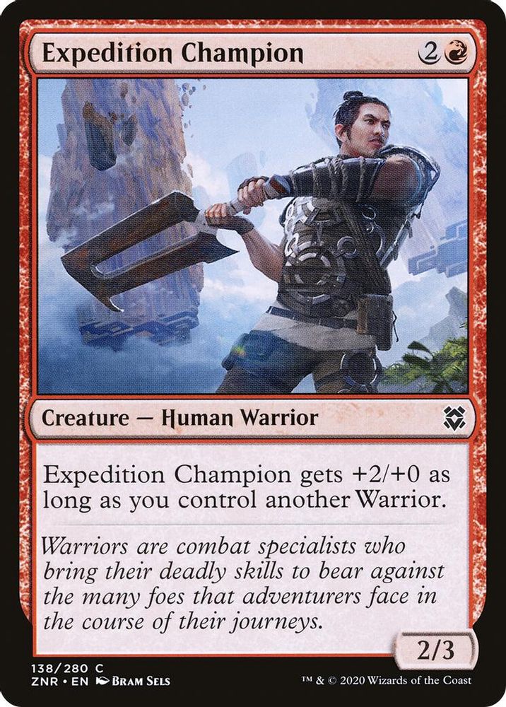 2020 Magic: The Gathering: Zendikar Rising (ZNR) - Expedition Champion (#138, Common)