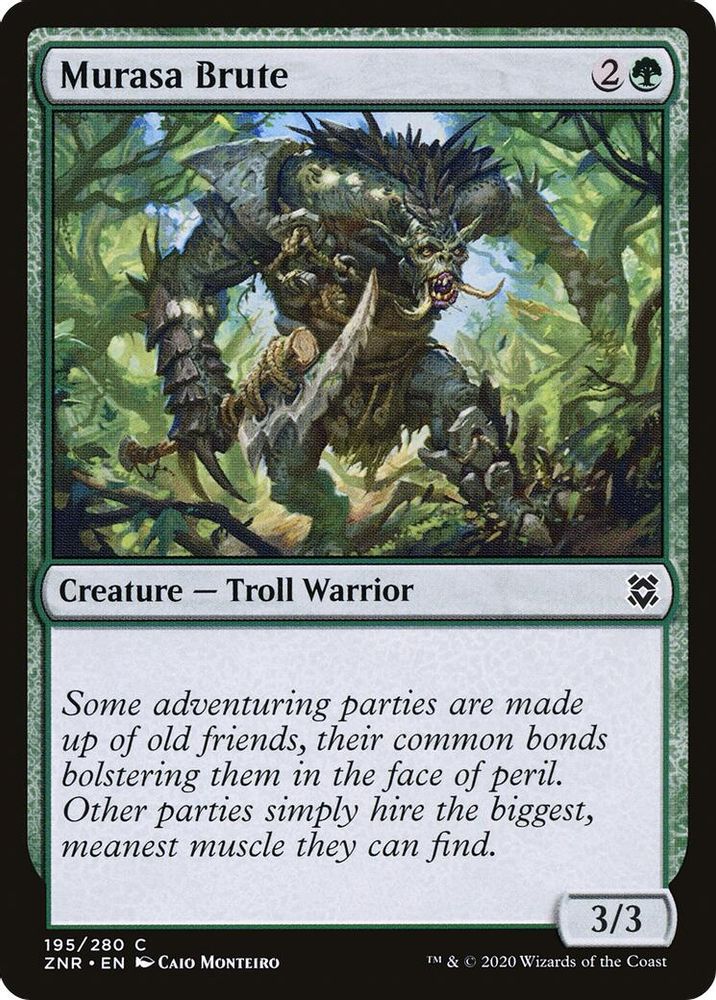 2020 Magic: The Gathering: Zendikar Rising (ZNR) - Murasa Brute (#195, Common)