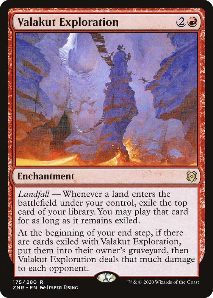 2020 Magic: The Gathering: Zendikar Rising (ZNR) - Valakut Exploration (#175, Rare) (, Near Mint)