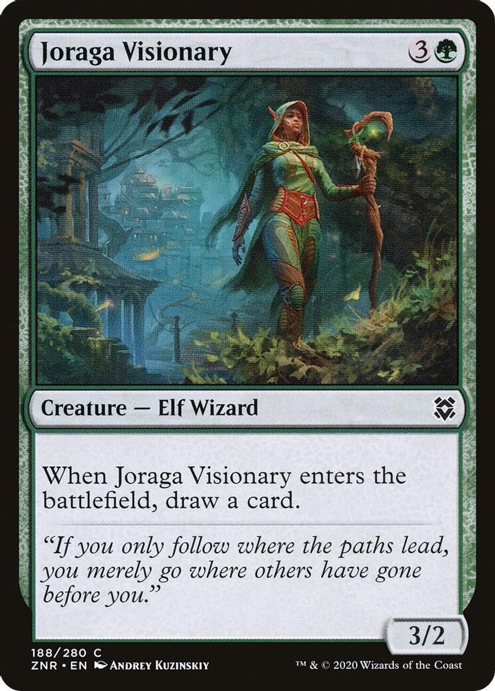 2020 Magic: The Gathering: Zendikar Rising (ZNR) - Joraga Visionary (#188, Common)
