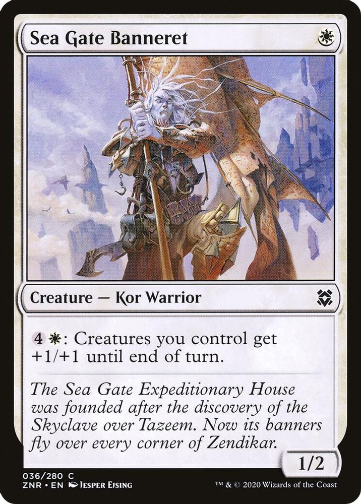 2020 Magic: The Gathering: Zendikar Rising (ZNR) - Sea Gate Banneret (#36, Common) (, Near Mint)