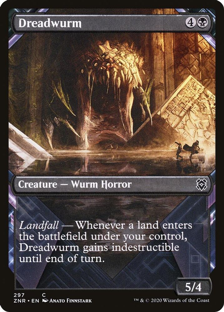 2020 Magic: The Gathering: Zendikar Rising (ZNR) - Dreadwurm Showcase (#297, Common) (, Near Mint)