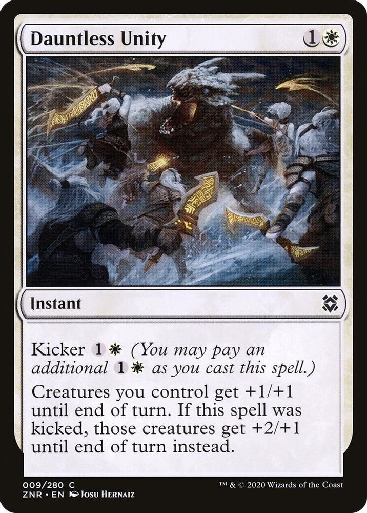 2020 Magic: The Gathering: Zendikar Rising (ZNR) - Dauntless Unity (#9, Common) (, Near Mint)