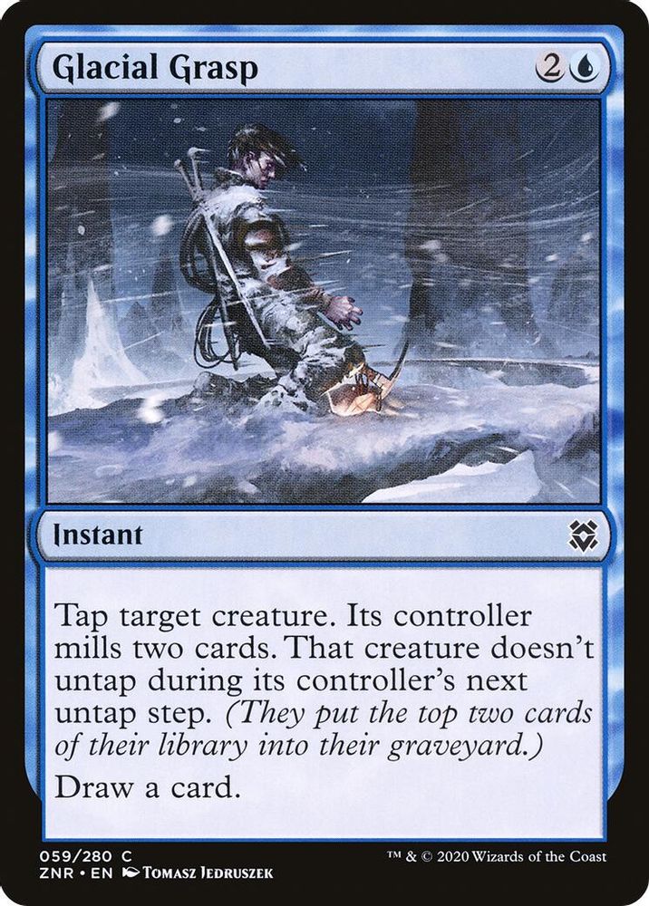 2020 Magic: The Gathering: Zendikar Rising (ZNR) - Glacial Grasp (#59, Common)