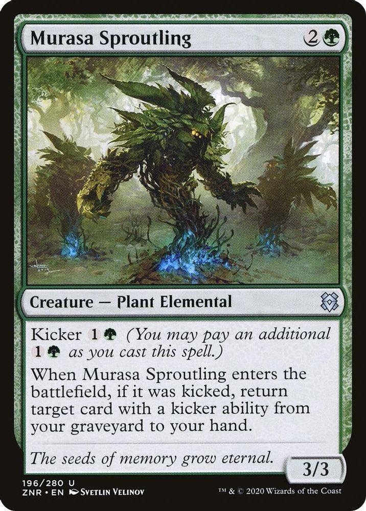 2020 Magic: The Gathering: Zendikar Rising (ZNR) - Murasa Sproutling (#196, Uncommon) (, Near Mint)
