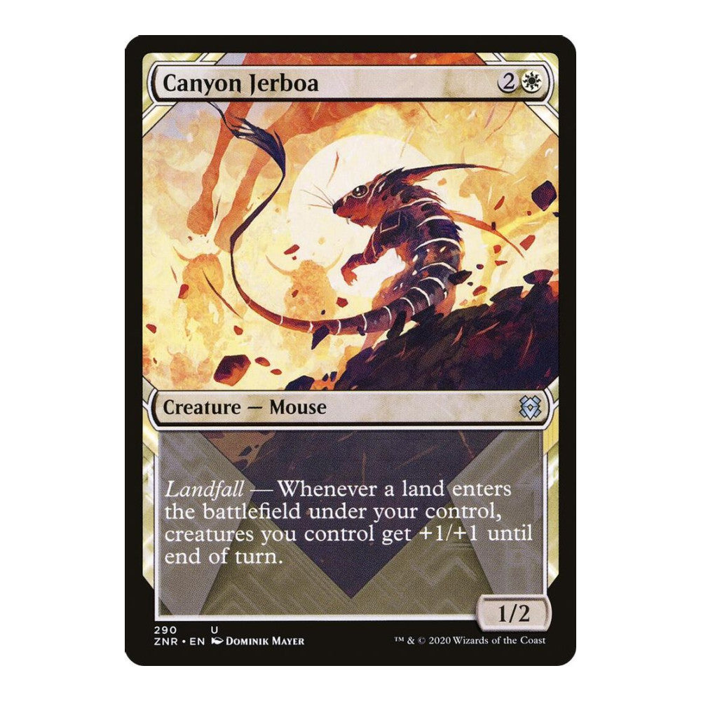 2020 Magic: The Gathering: Zendikar Rising (ZNR) - Canyon Jerboa Showcase (#290, Uncommon) (Foil, Near Mint)
