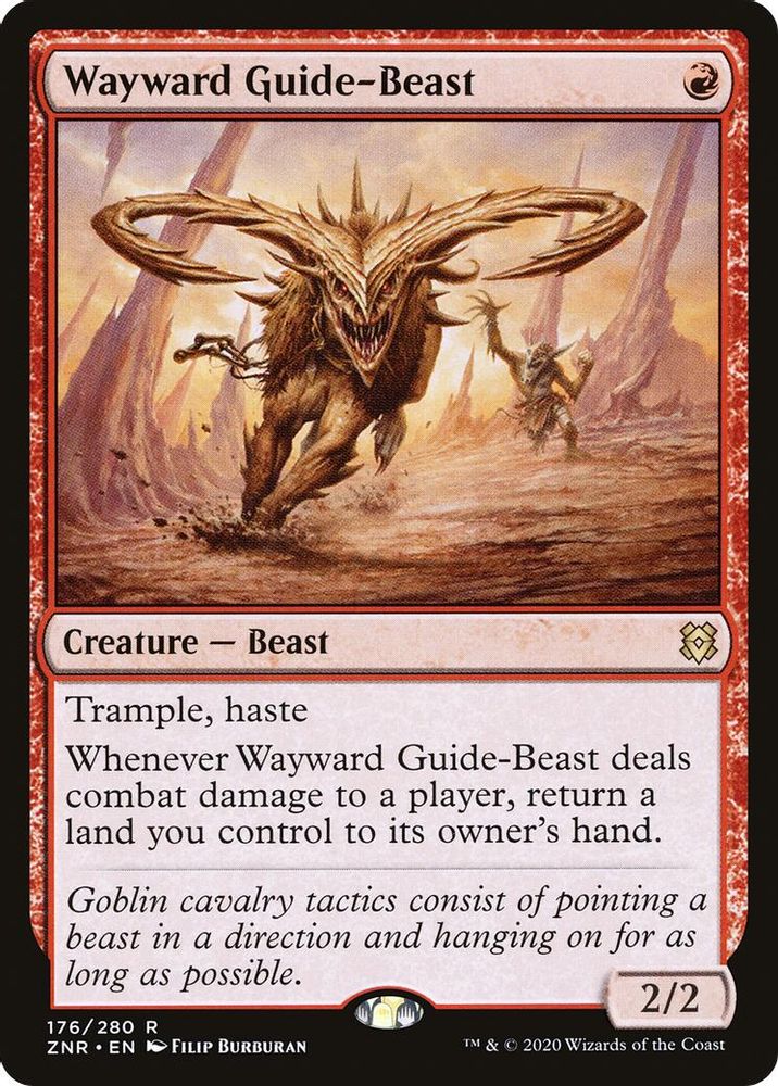 2020 Magic: The Gathering: Zendikar Rising (ZNR) - Wayward Guide Beast (#176, Rare) (, Near Mint)