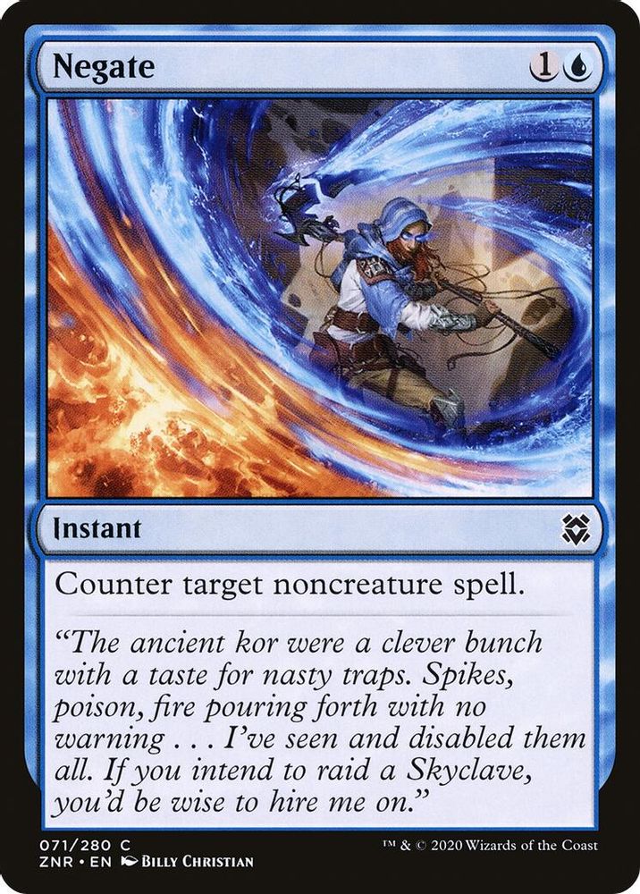 2020 Magic: The Gathering: Zendikar Rising (ZNR) - Negate (#71, Common)