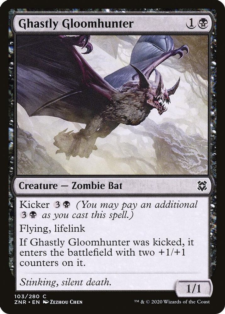 2020 Magic: The Gathering: Zendikar Rising (ZNR) - Ghastly Gloomhunter (#103, Common) (, Near Mint)
