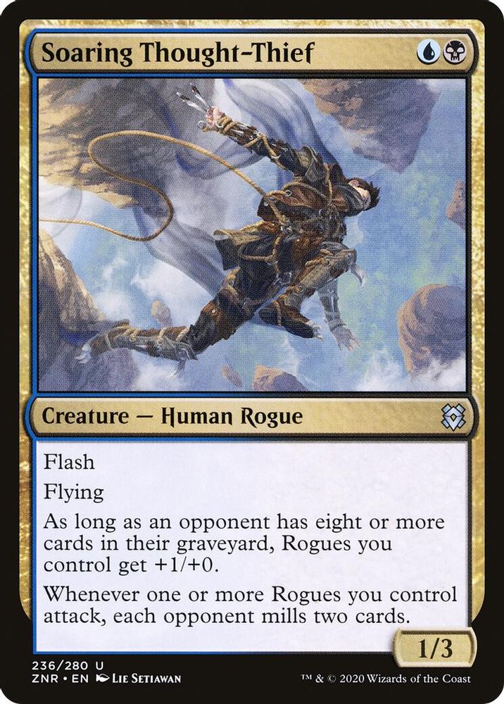2020 Magic: The Gathering: Zendikar Rising (ZNR) - Soaring Thought Thief (#236, Uncommon) (, Near Mint)