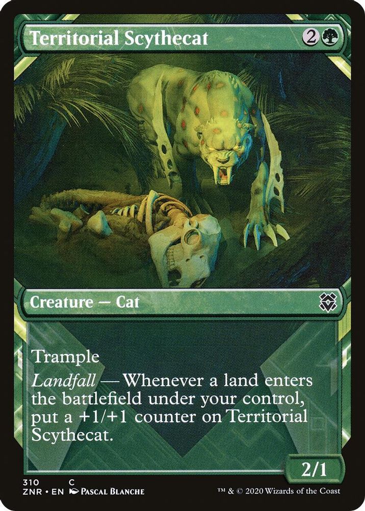 2020 Magic: The Gathering: Zendikar Rising (ZNR) - Territorial Scythecat Showcase (#310, Common) (, Near Mint)