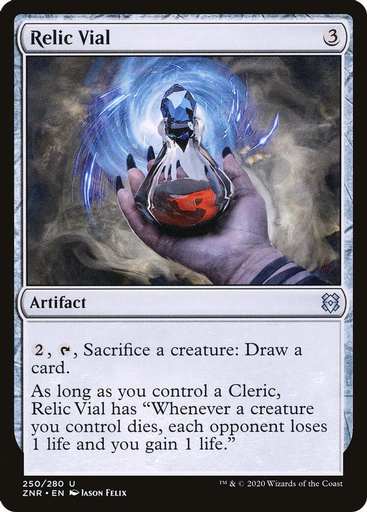 2020 Magic: The Gathering: Zendikar Rising (ZNR) - Relic Vial (#250, Uncommon) (, Near Mint)