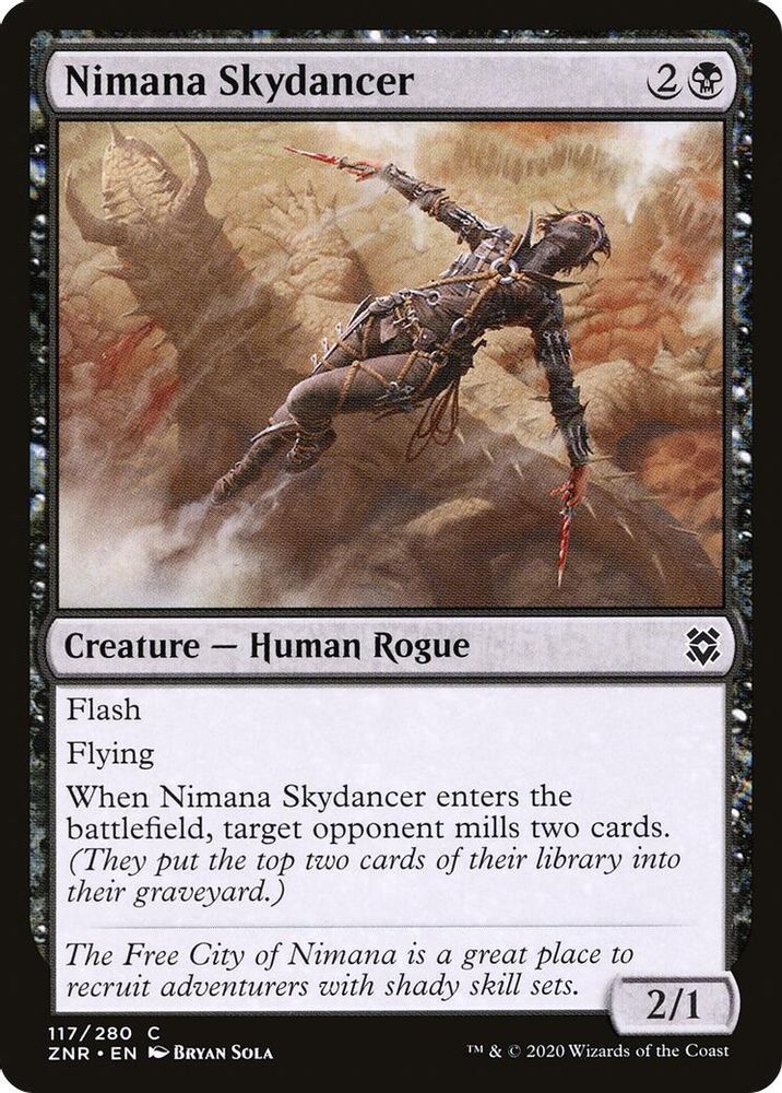 2020 Magic: The Gathering: Zendikar Rising (ZNR) - Nimana Skydancer (#117, Common) (, Near Mint)