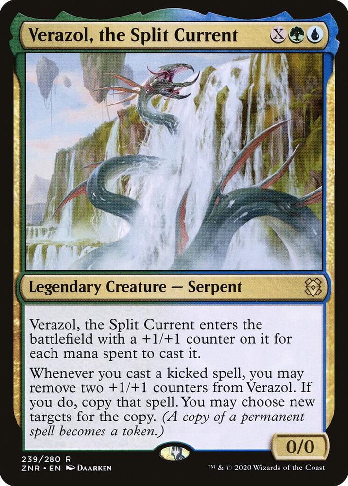 2020 Magic: The Gathering: Zendikar Rising (ZNR) - Verazol the Split Current (#239, Rare) (, Near Mint)