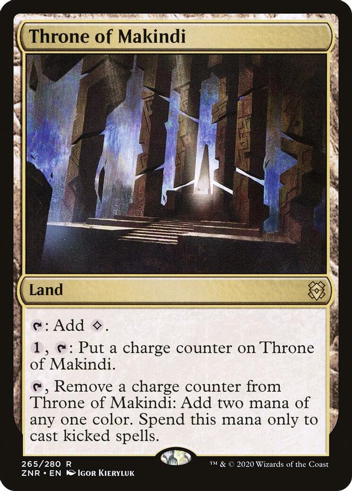 2020 Magic: The Gathering: Zendikar Rising (ZNR) - Throne of Makindi (#265, Rare)