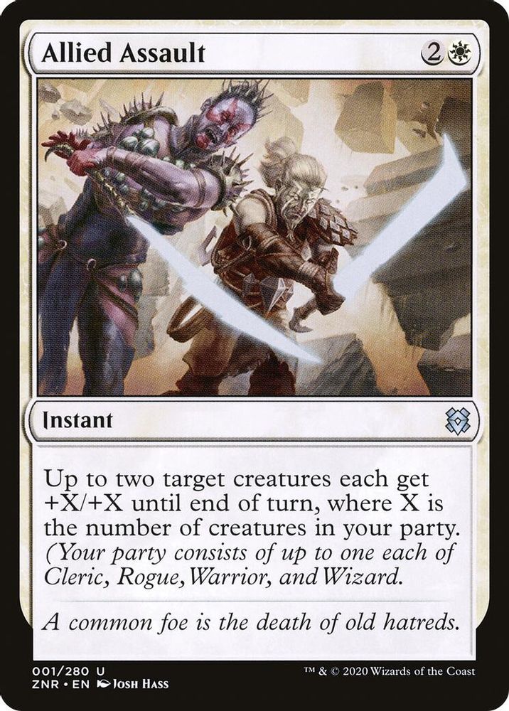2020 Magic: The Gathering: Zendikar Rising (ZNR) - Allied Assault (#1, Uncommon) (, Near Mint)