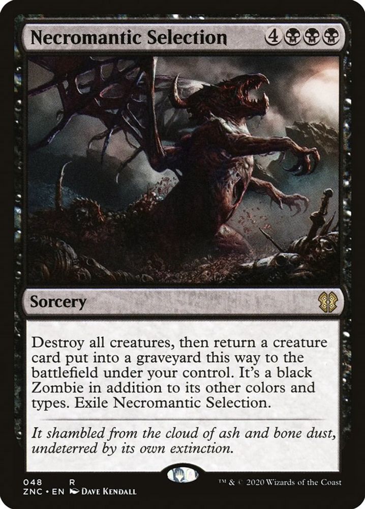 2020 Magic: The Gathering: Commander: Zendikar Rising (ZNC) - Necromantic Selection (#48, Rare) (, Near Mint)