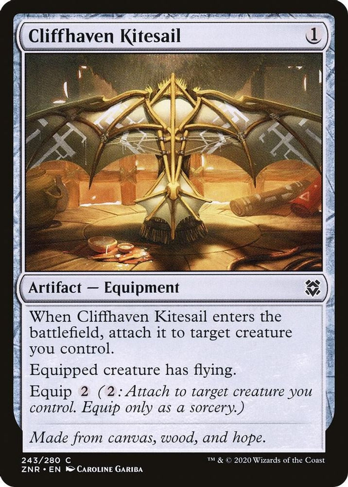 2020 Magic: The Gathering: Zendikar Rising (ZNR) - Cliffhaven Kitesail (#243, Common) (, Near Mint)