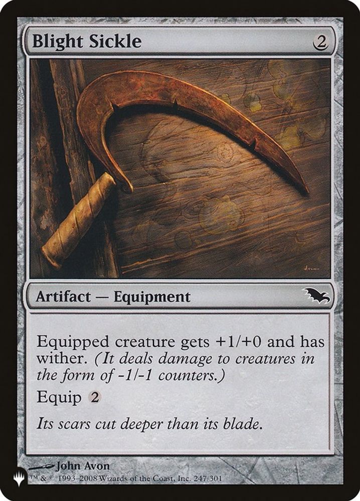 2026 Magic: The Gathering: The List Reprints (LIST) - Blight Sickle (#SHM-247, Common) (, Near Mint)