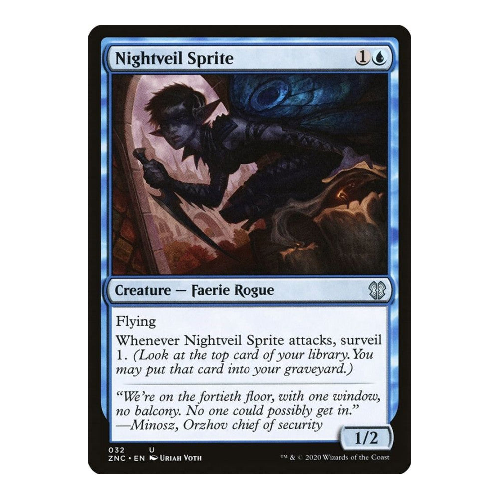 2020 Magic: The Gathering: Commander: Zendikar Rising (ZNC) - Nightveil Sprite (#32, Uncommon) (, Near Mint)
