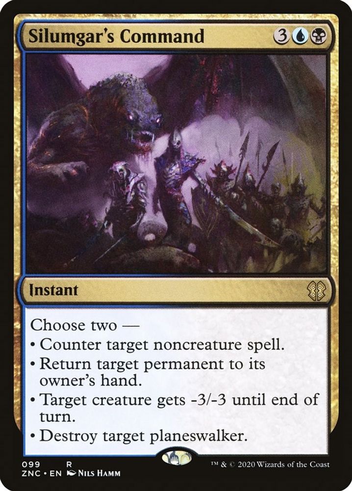 2020 Magic: The Gathering: Commander: Zendikar Rising (ZNC) - Silumgars Command (#99, Rare) (, Near Mint)