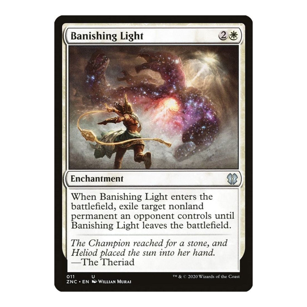2020 Magic: The Gathering: Commander: Zendikar Rising (ZNC) - Banishing Light (#11, Uncommon) (, Near Mint)