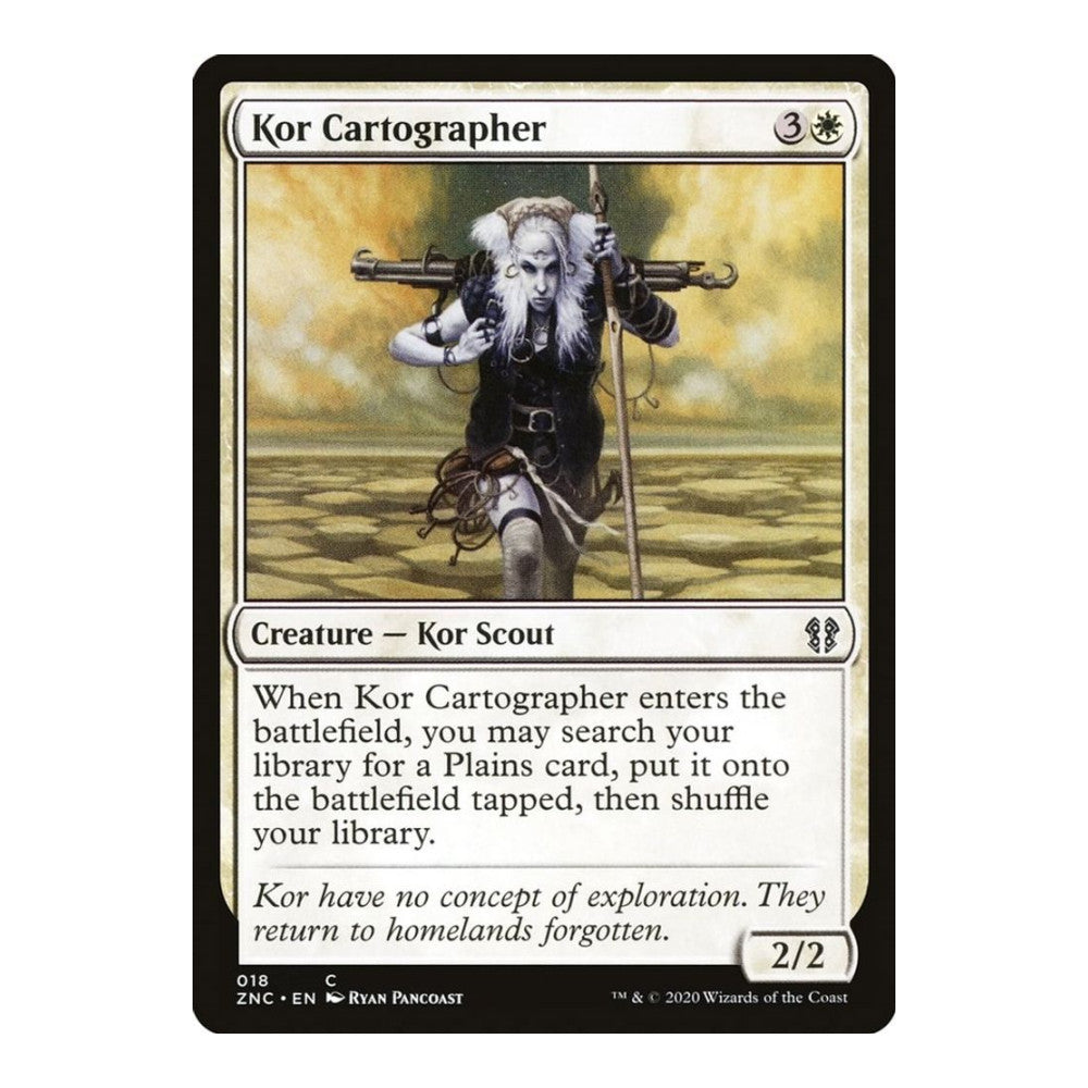 2020 Magic: The Gathering: Commander: Zendikar Rising (ZNC) - Kor Cartographer (#18, Common) (, Near Mint)