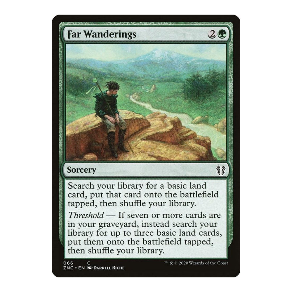 2020 Magic: The Gathering: Commander: Zendikar Rising (ZNC) - Far Wanderings (#66, Common) (, Near Mint)