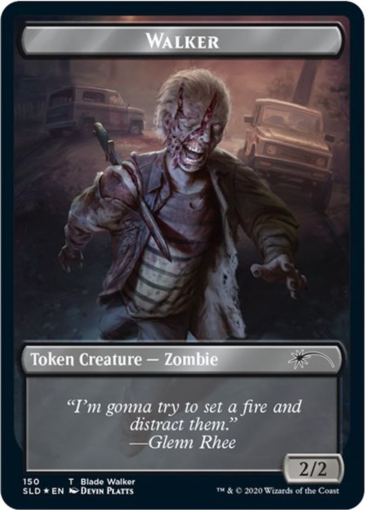 2026 Magic: The Gathering: Secret Lair Drop Series (SLD) - Walker (Blade Walker // Winslow) Double-sided Token (#150 // 151, Token) (Foil, Near Mint)