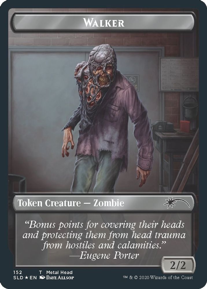 2026 Magic: The Gathering: Secret Lair Drop Series (SLD) - Walker (Metal Head // Treasure) Double-sided Token (#152 // 153, Token) (Foil, Near Mint)