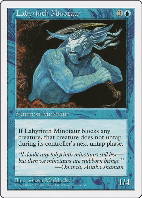 1997 Magic: The Gathering: Fifth Edition (5ED) - Labyrinth Minotaur (#97, Common) (, Near Mint)