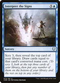 2020 Magic: The Gathering: Commander Legends (CMR) - Interpret the Signs (#75, Uncommon) (, Near Mint)
