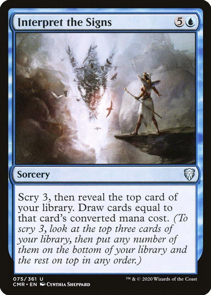 2020 Magic: The Gathering: Commander Legends (CMR) - Interpret the Signs (#75, Uncommon) (, Near Mint)