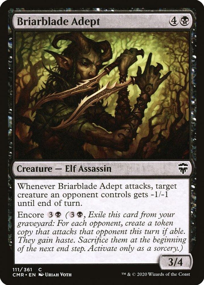 2020 Magic: The Gathering: Commander Legends (CMR) - Briarblade Adept (#111, Common) (, Near Mint)