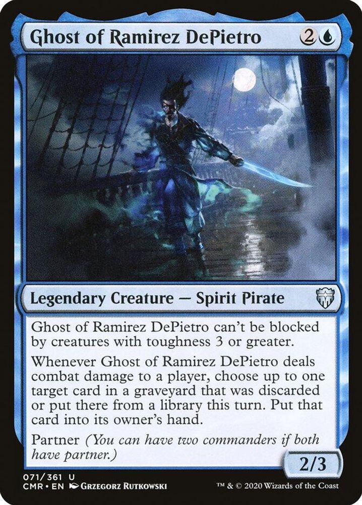 2020 Magic: The Gathering: Commander Legends (CMR) - Ghost of Ramirez DePietro (#71, Uncommon) (, Near Mint)