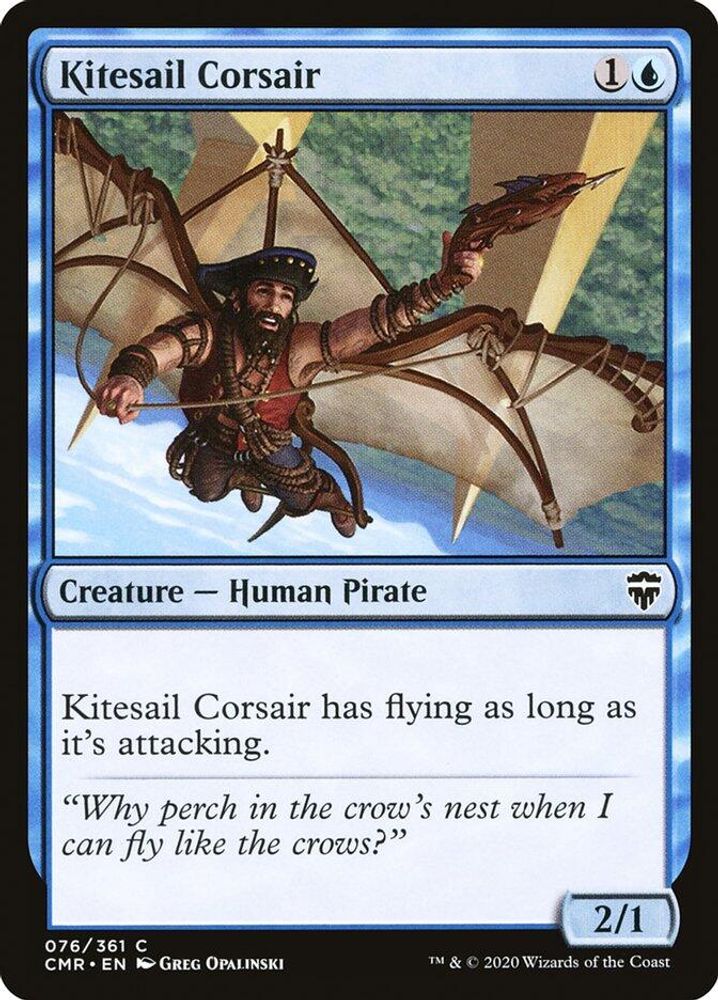 2020 Magic: The Gathering: Commander Legends (CMR) - Kitesail Corsair (#76, Common) (, Near Mint)