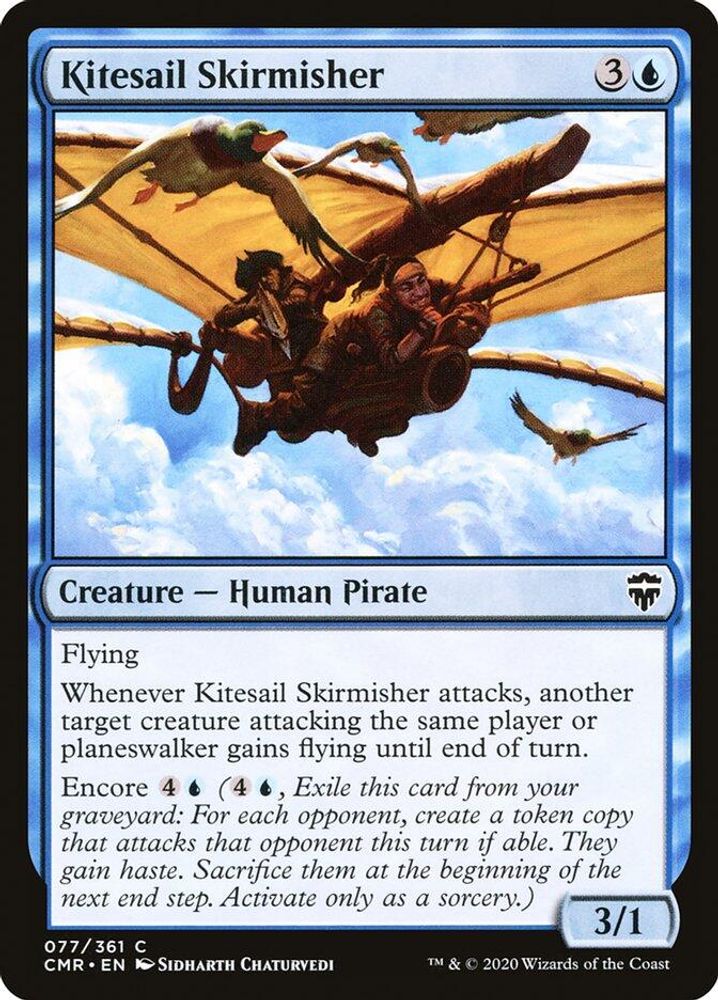 2020 Magic: The Gathering: Commander Legends (CMR) - Kitesail Skirmisher (#77, Common) (, Near Mint)