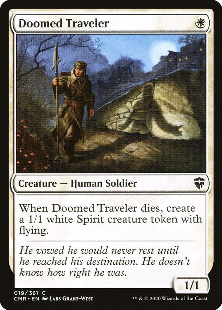 2020 Magic: The Gathering: Commander Legends (CMR) - Doomed Traveler (#19, Common) (, Near Mint)