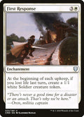 2020 Magic: The Gathering: Commander Legends (CMR) - First Response (#22, Uncommon) (, Near Mint)