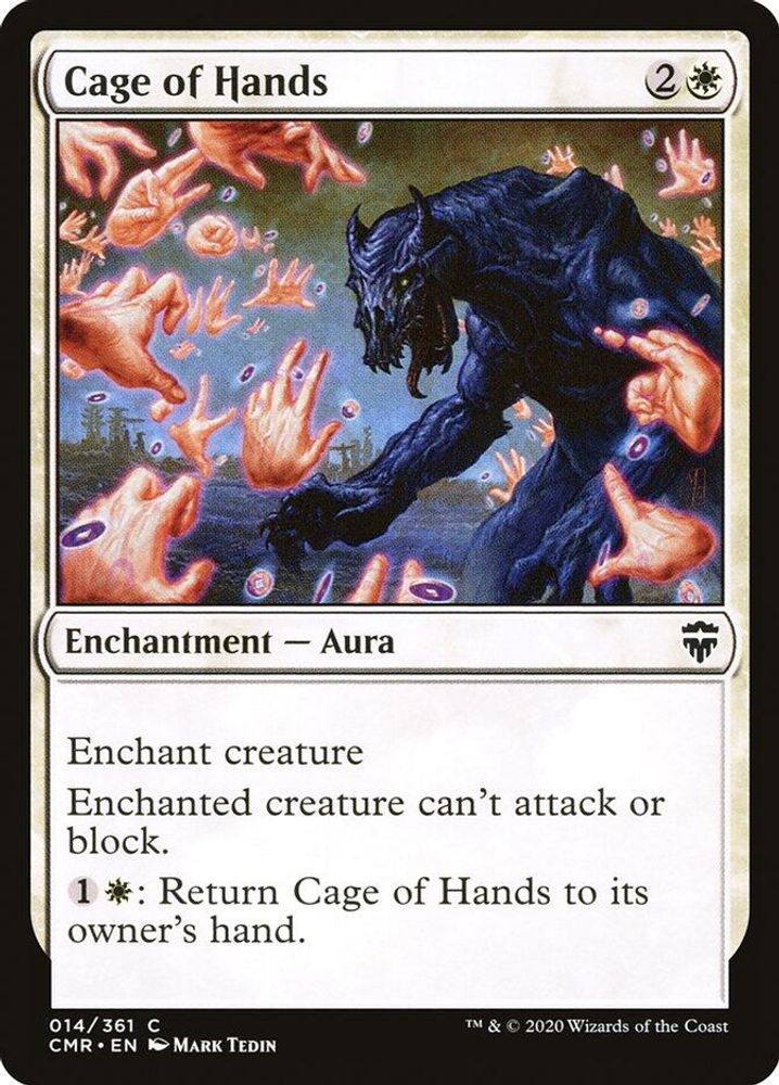 2020 Magic: The Gathering: Commander Legends (CMR) - Cage of Hands (#14, Common) (, Near Mint)