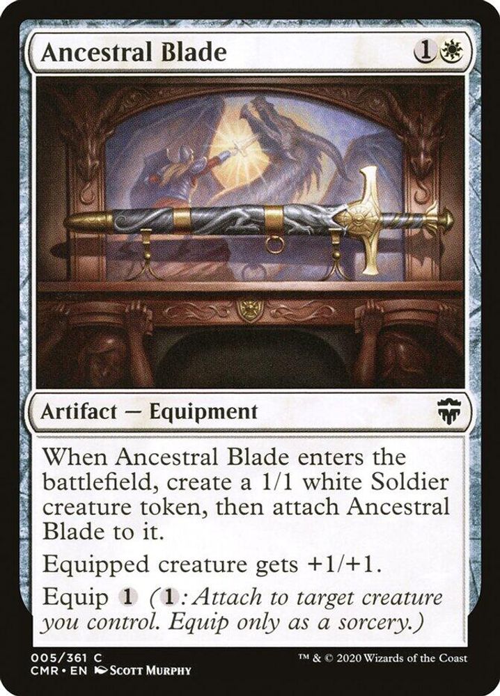 2020 Magic: The Gathering: Commander Legends (CMR) - Ancestral Blade (#5, Common) (, Near Mint)