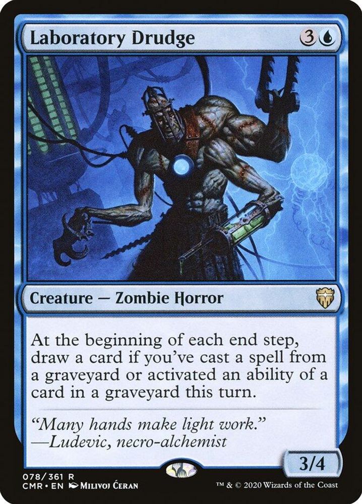 2020 Magic: The Gathering: Commander Legends (CMR) - Laboratory Drudge (#78, Rare) (, Near Mint)