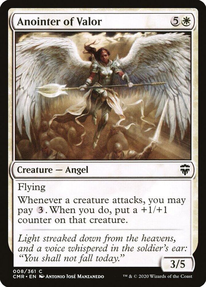 2020 Magic: The Gathering: Commander Legends (CMR) - Anointer of Valor (#8, Common) (, Near Mint)