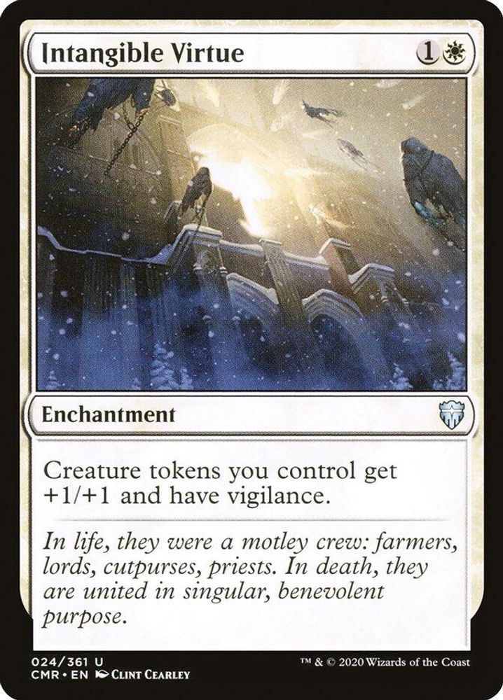 2020 Magic: The Gathering: Commander Legends (CMR) - Intangible Virtue (#24, Uncommon) (, Near Mint)